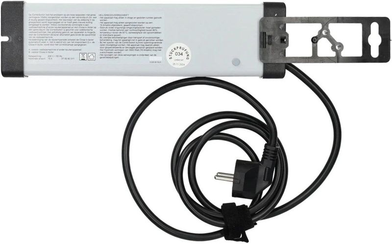 Itho Daalderop - CombiSwitch - Aftakdoos - Grijs - Staal - Kabellengte 1.5 Meter