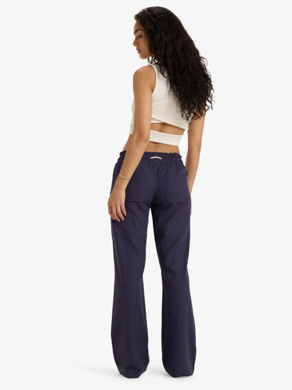 Oceanside Pantalon évasé Bleu Femme