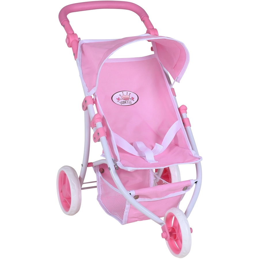 knorr toys® Puppenbuggy Jogger Lio - Princess white rose rosa