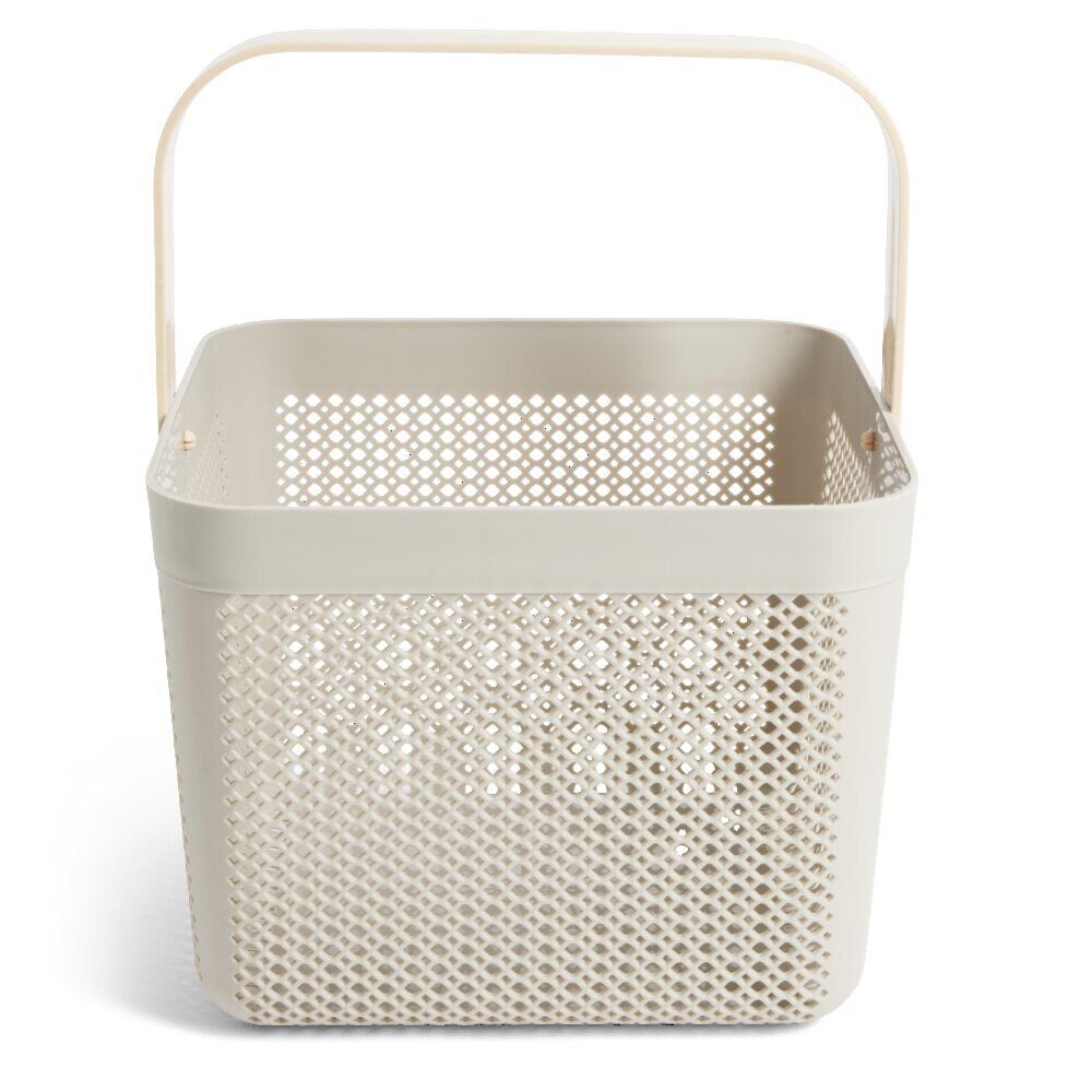 Panier polypropylène beige 8L 23,5x23,5cm