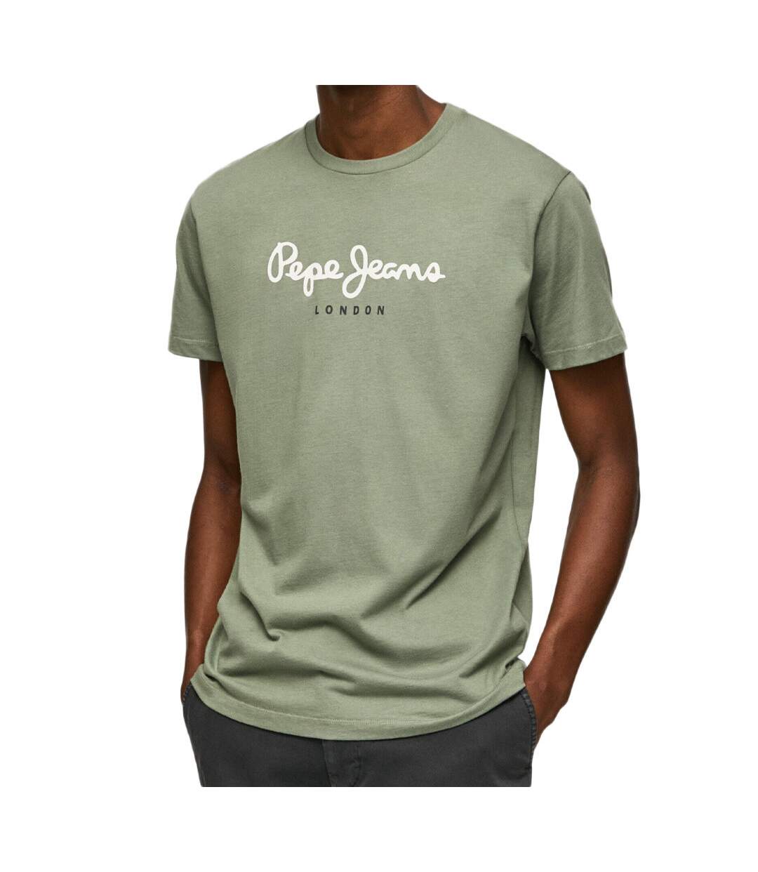 T-shirt Vert Homme Pepe Jeans Eggo N