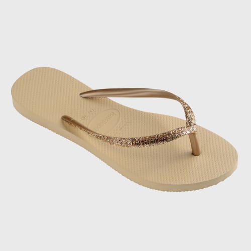Tongs Femme Slim Glitter II Beige