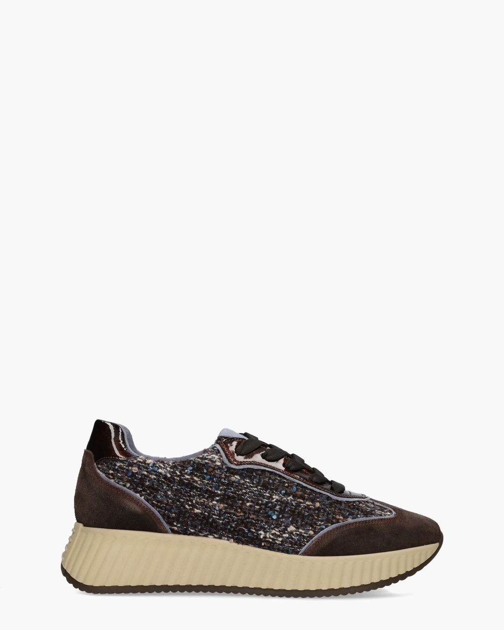 Softwaves Alice Donkerbruin/Blauw Damessneakers