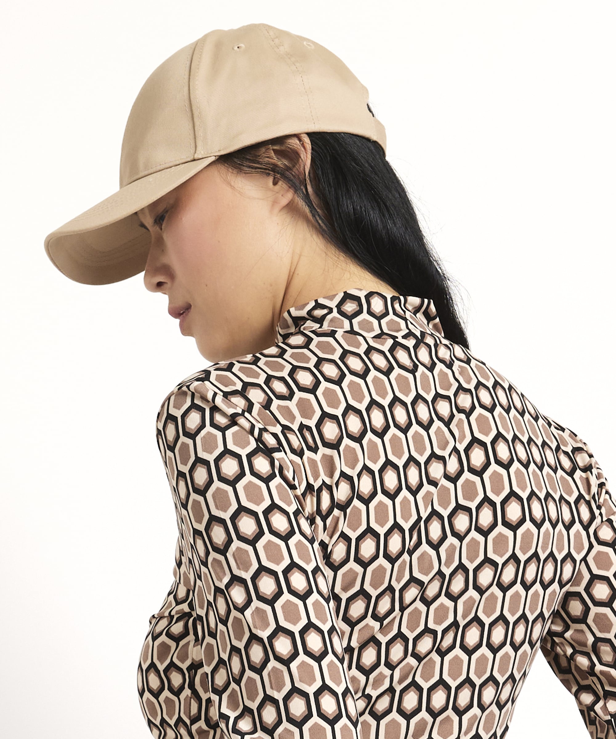 getailleerde top met print