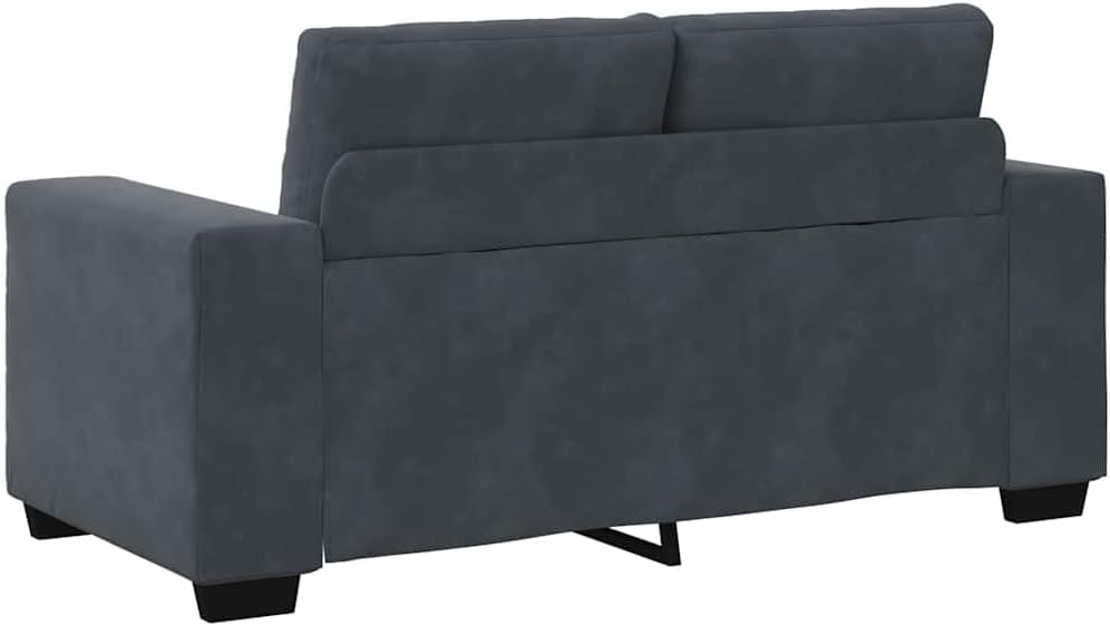 vidaXL Zweisitzer-Sofa Dunkelgrau 120 cm Samt