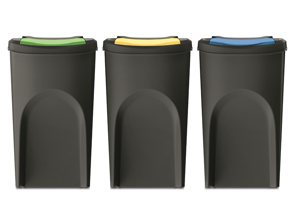 Keden set van 3 afvalscheidingsbakken - 35 liter