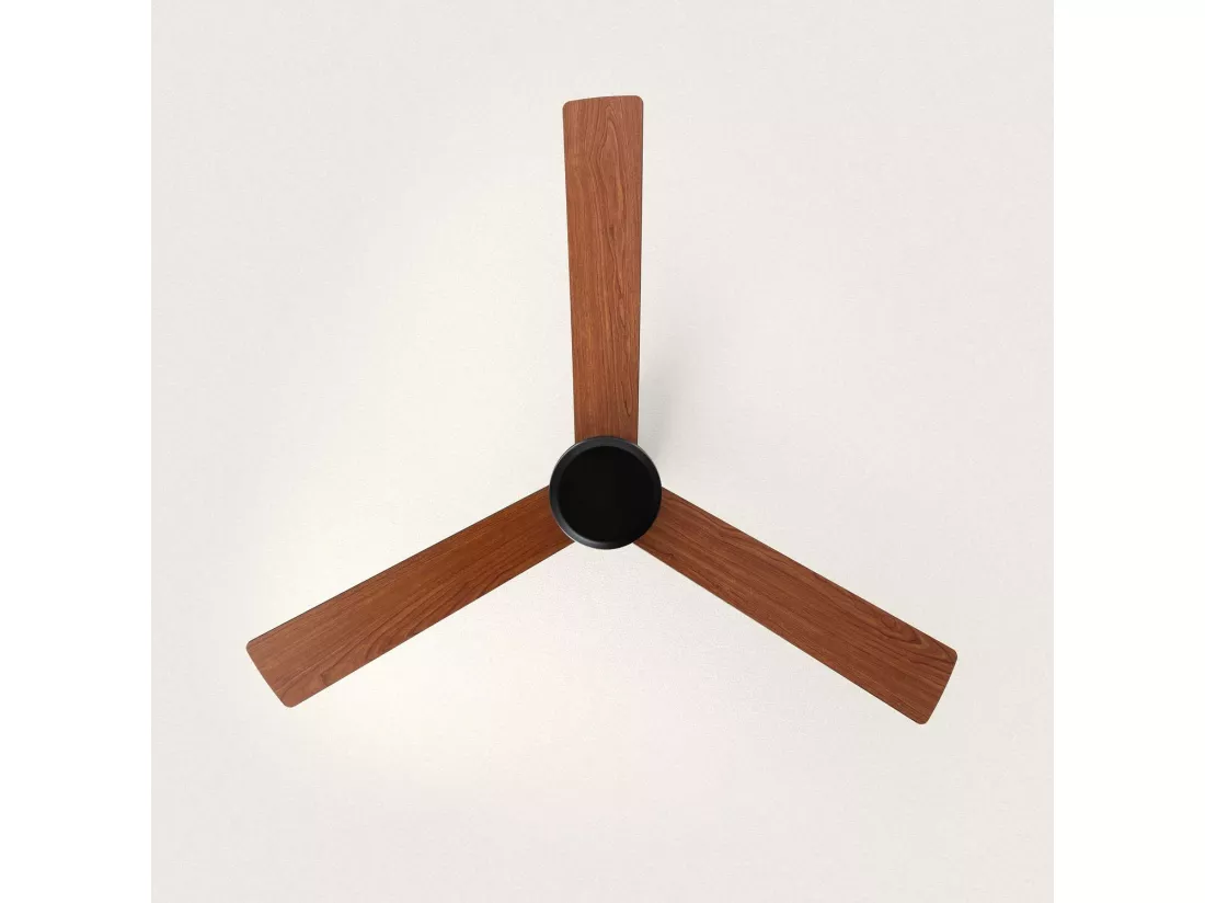 Ventilateur de Plafond Silencieux Fleves 132cm Motor DC Bois foncé Télécommande Sans lumière Non Noir