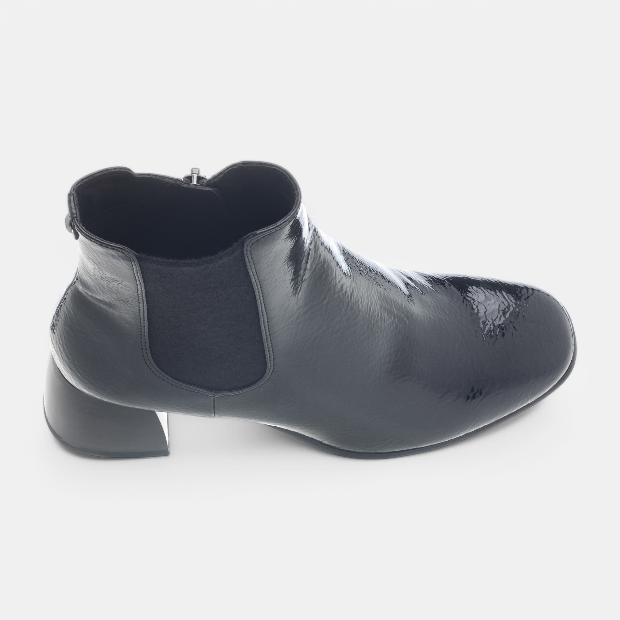 Bottines à talon Femme noir vernis