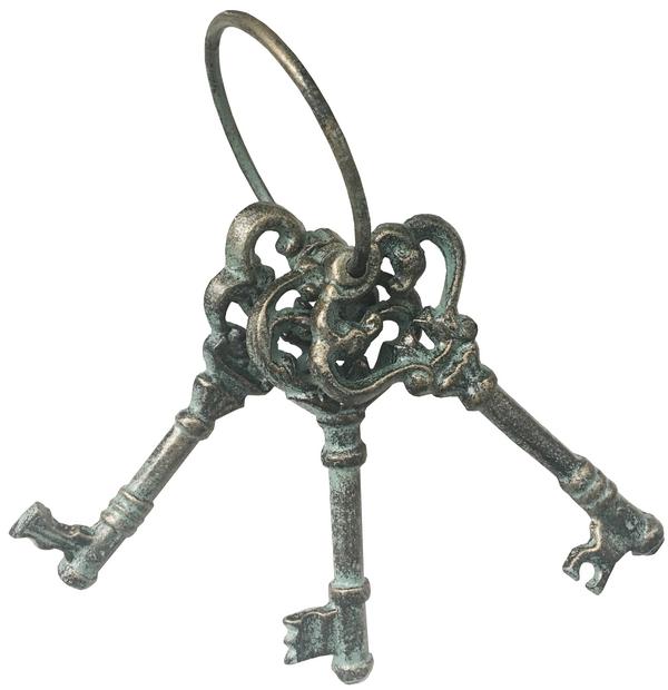 Dehner Gusseisen Schlüssel Antik, 8 x 6,5 x