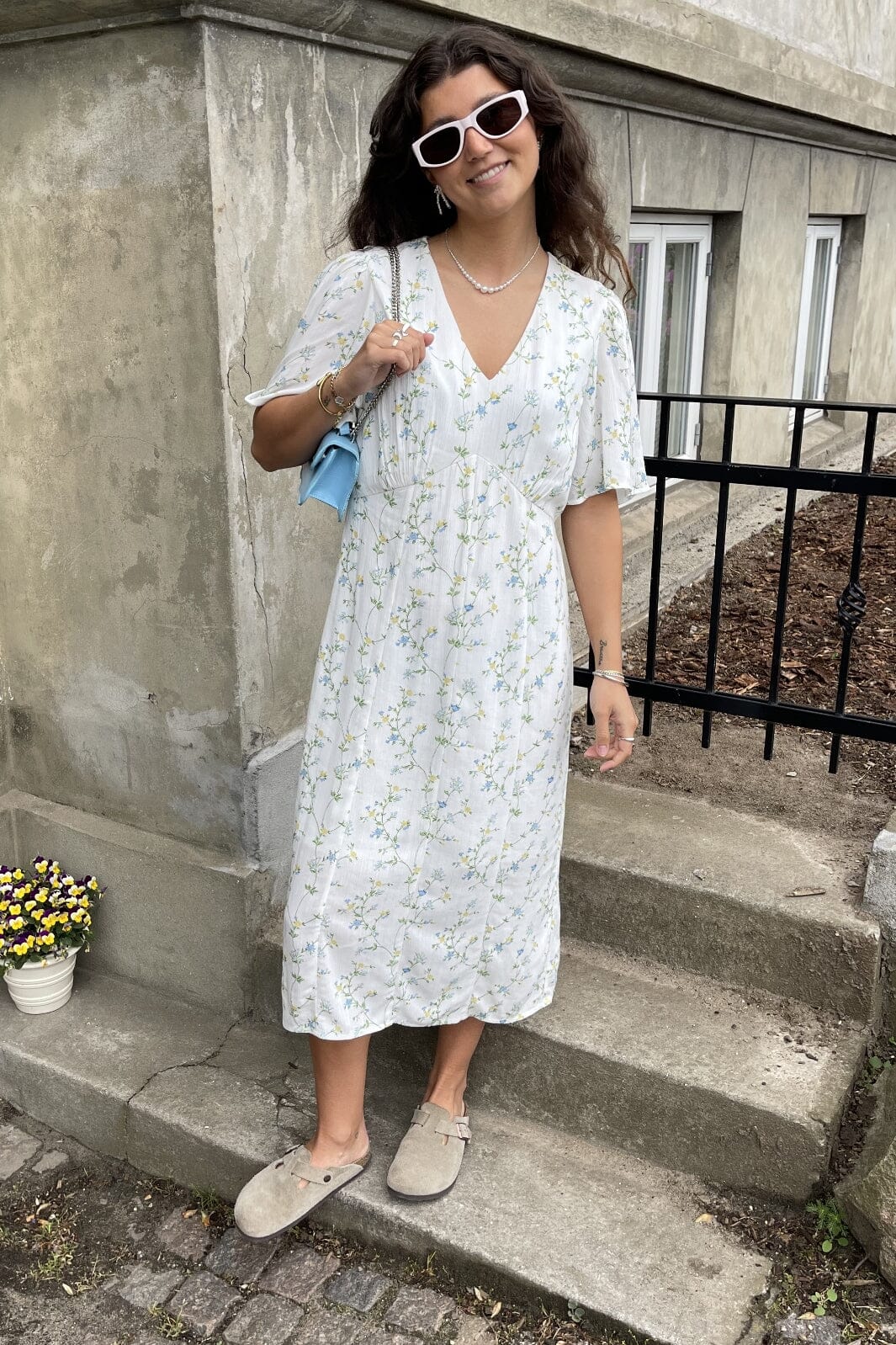Pieces Pckary Ss V-Neck Midi Dress