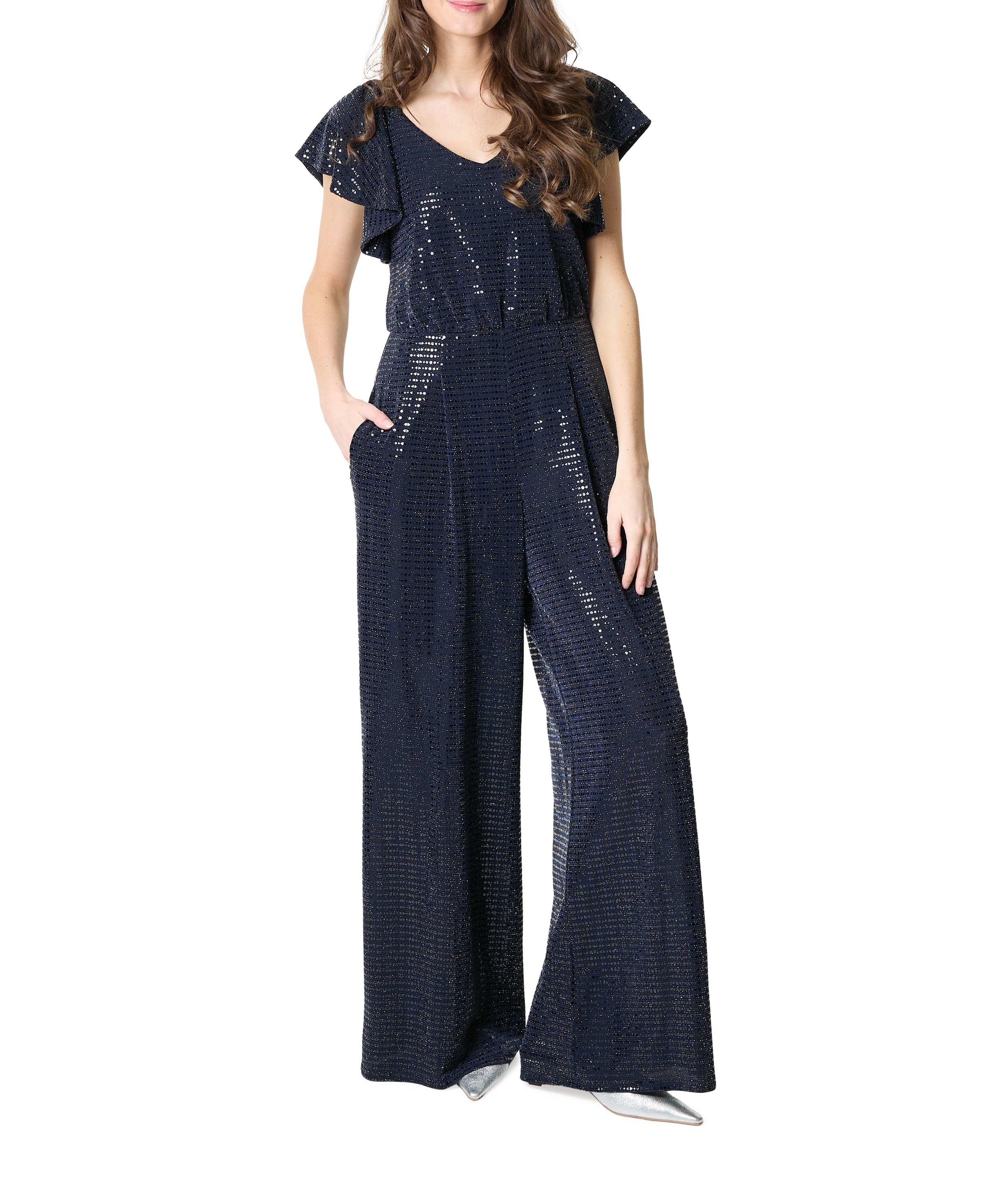 Vera Mont Overall Lang 1/2 Arm dames jumpsuit blauw