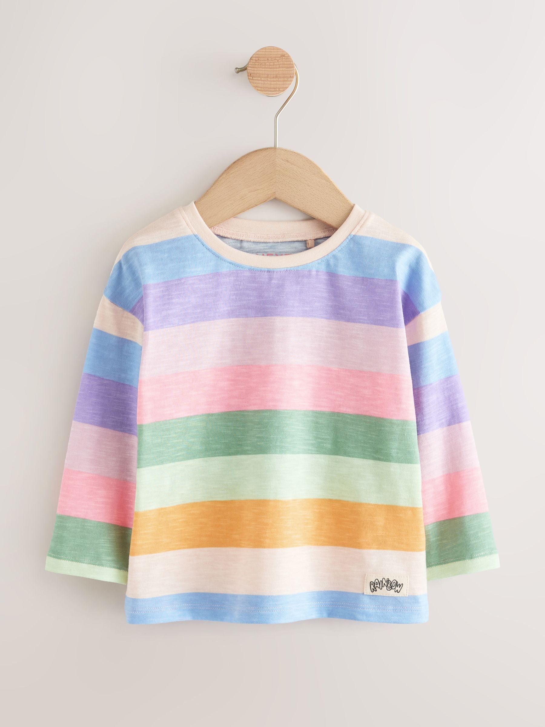 Regenboog - Tops met lange mouwen set van 4 (3mnd - 7 jr)