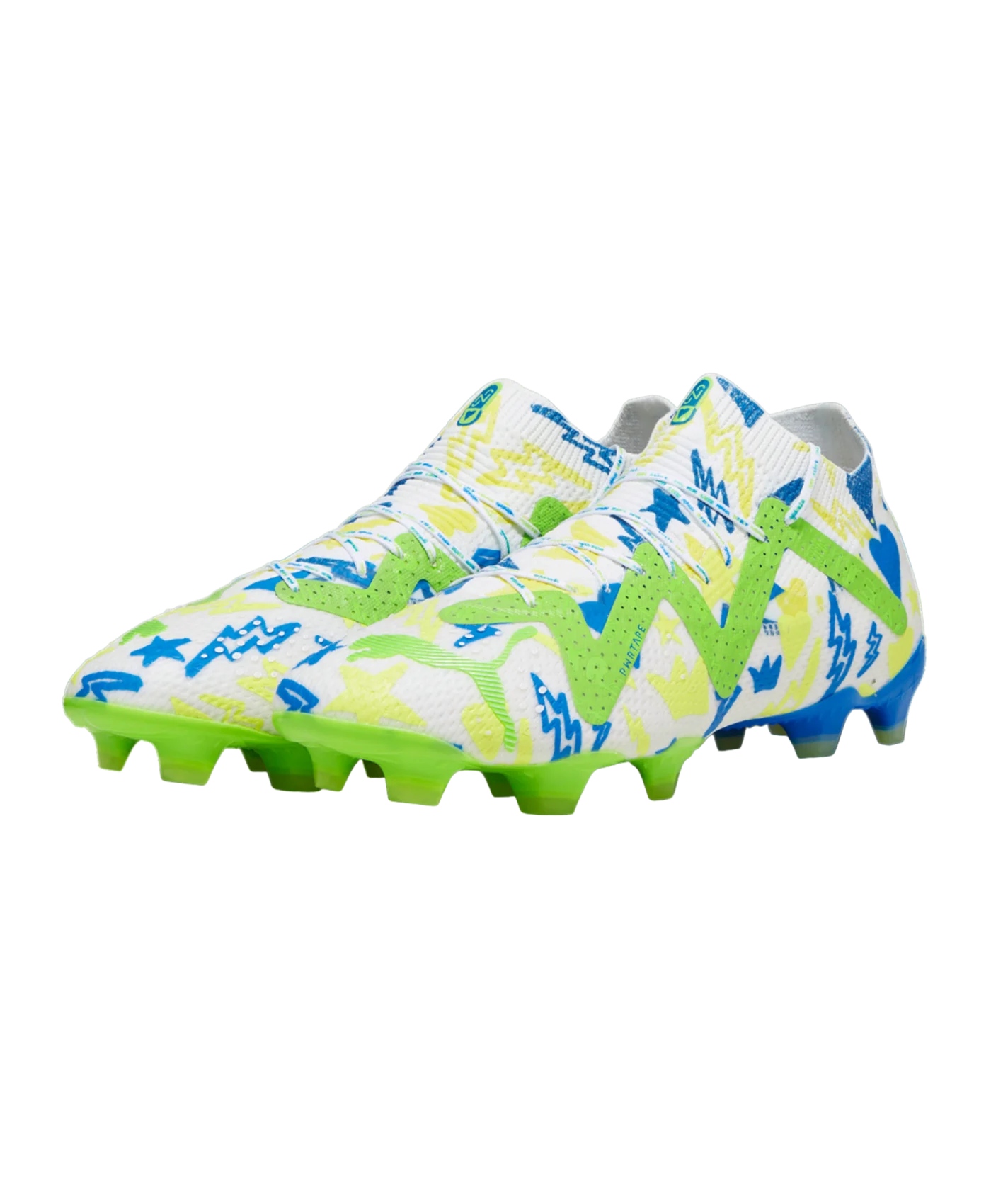 PUMA FUTURE Ultimate FG/AG NJr Weiss Blau F01