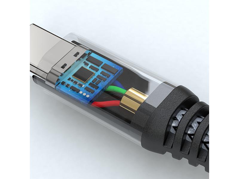4smarts USB 2.0-Kabel Daten- und Ladekabel USB C - USB C 3 USB-C auf USB-C Kabel PremiumCord 100W 3m schwarz