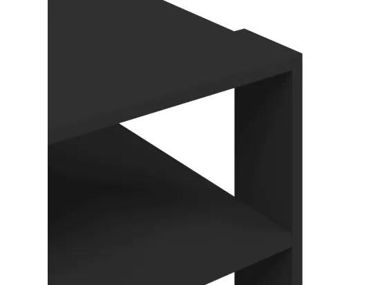 Table basse noir 59,5x59,5x40 cm bois d'ingénierie