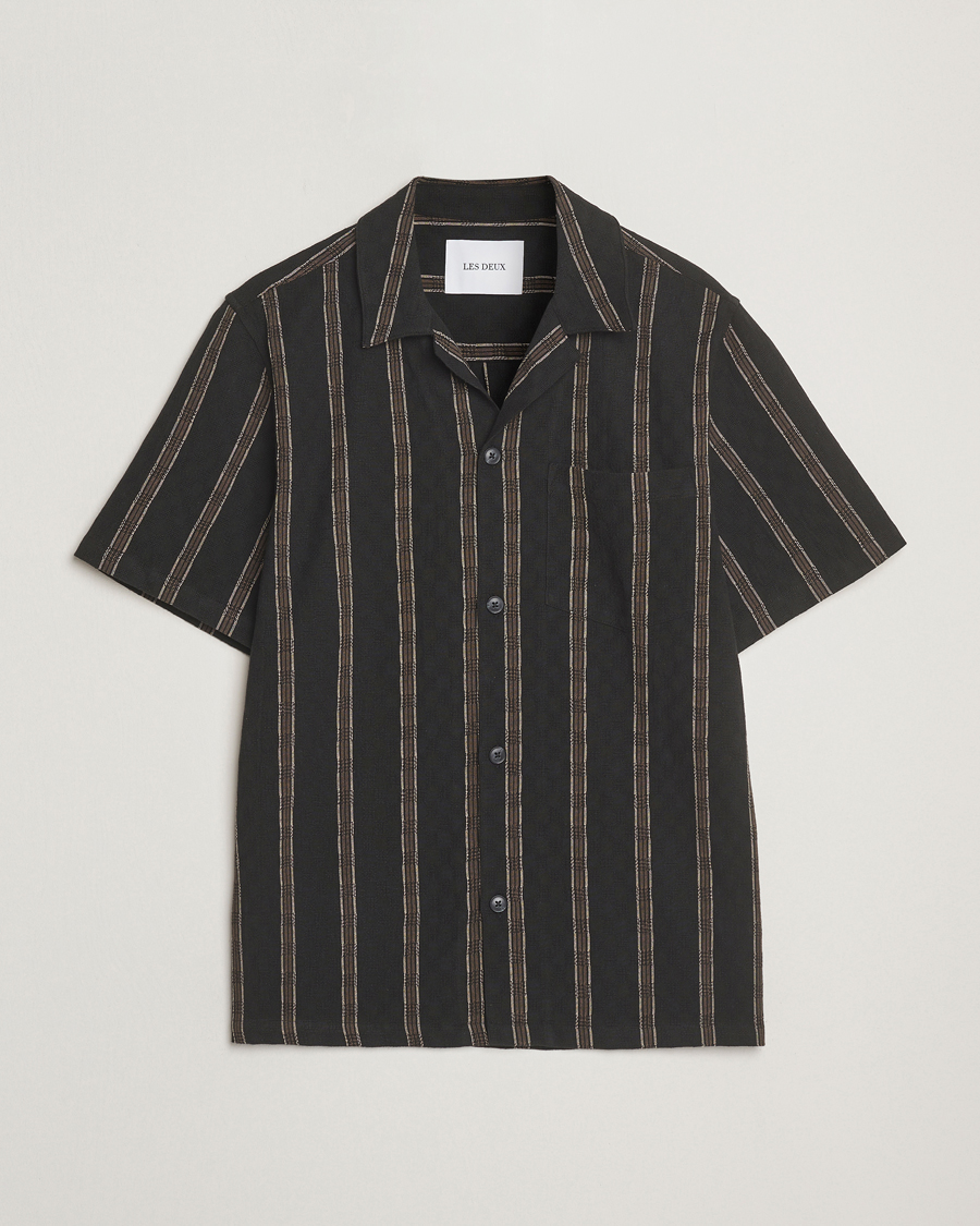 Les Deux Lucas Check Dobby Shirt Black