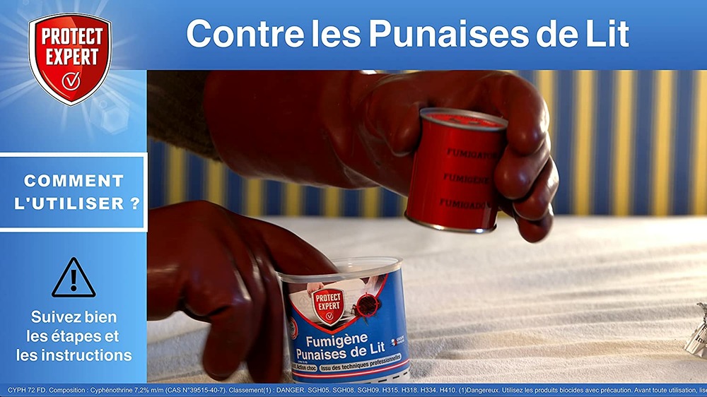 Lot de 4 2 fumigènes anti punaises de lit | 10g | sans dépôts visibles