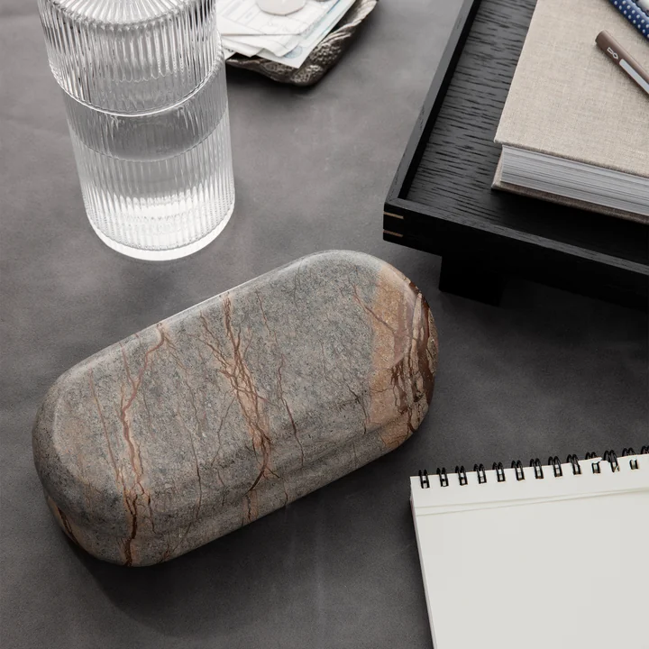 Ferm Living - Bendum Box, Marmor braun