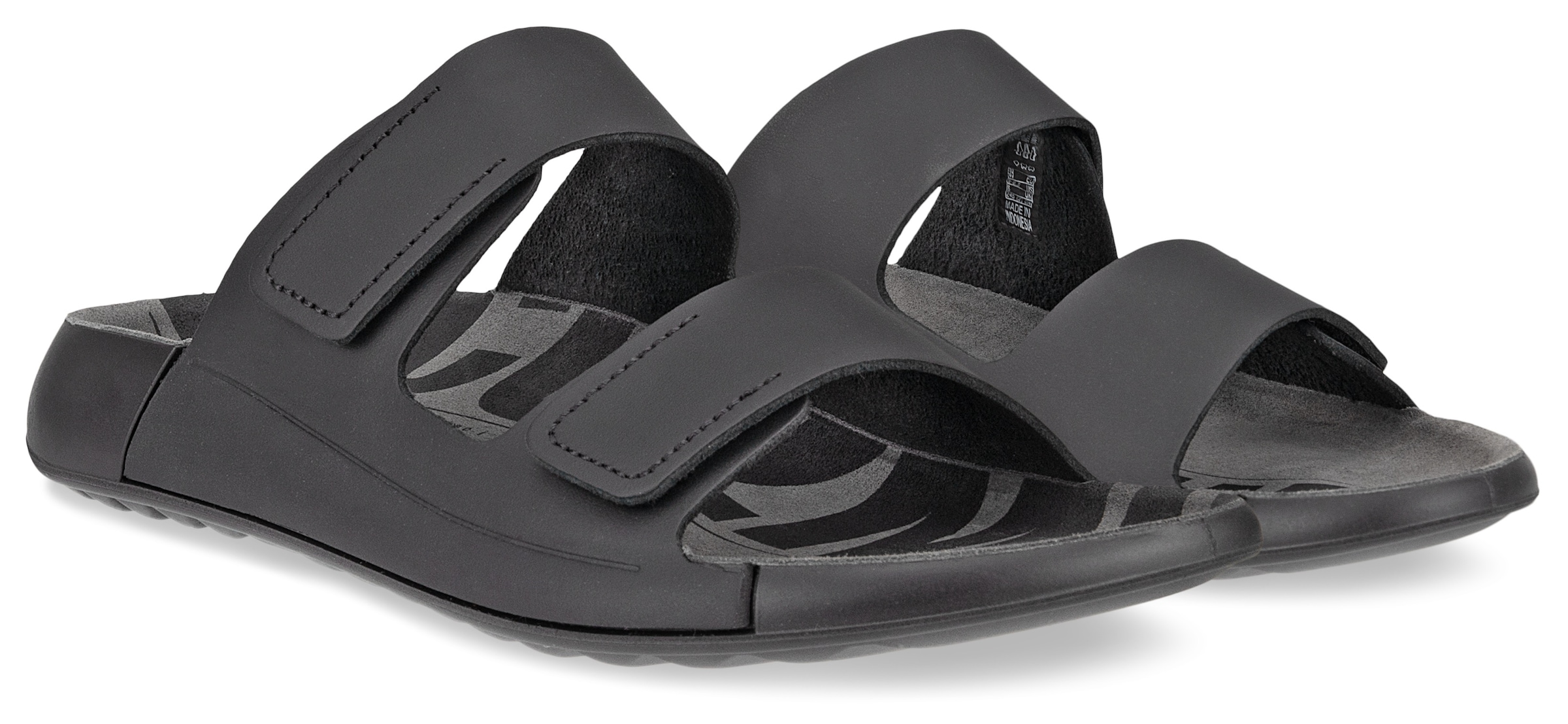 Ecco Pantolette »COZMO W«  , Sommerschuh, Schlappen mit zwei Klettverschlussriemen