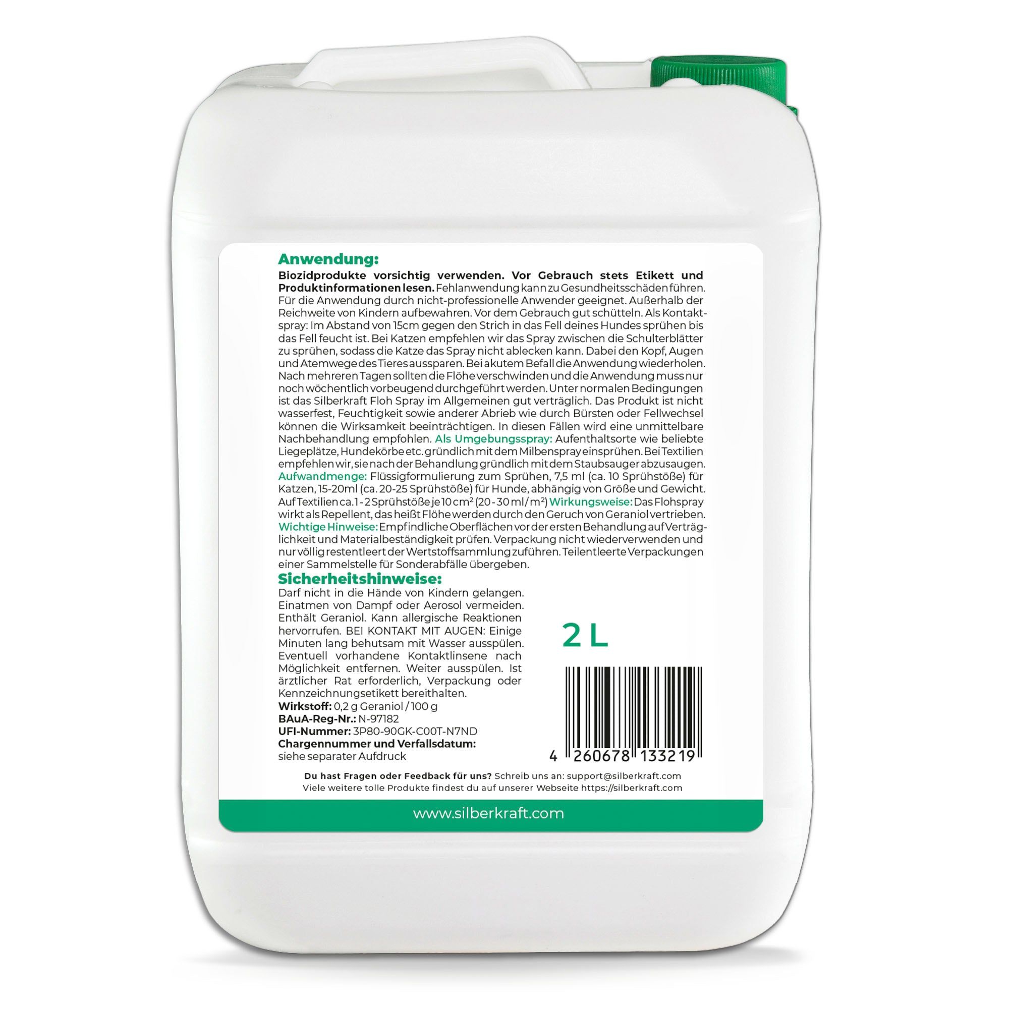 SILBERKRAFT Flohspray Hunde und Katzen