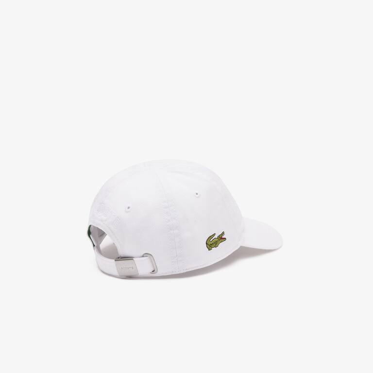 Casquette enfant en gabardine unie Casquettes & Bonnets - Blanc - Lacoste - Enfant