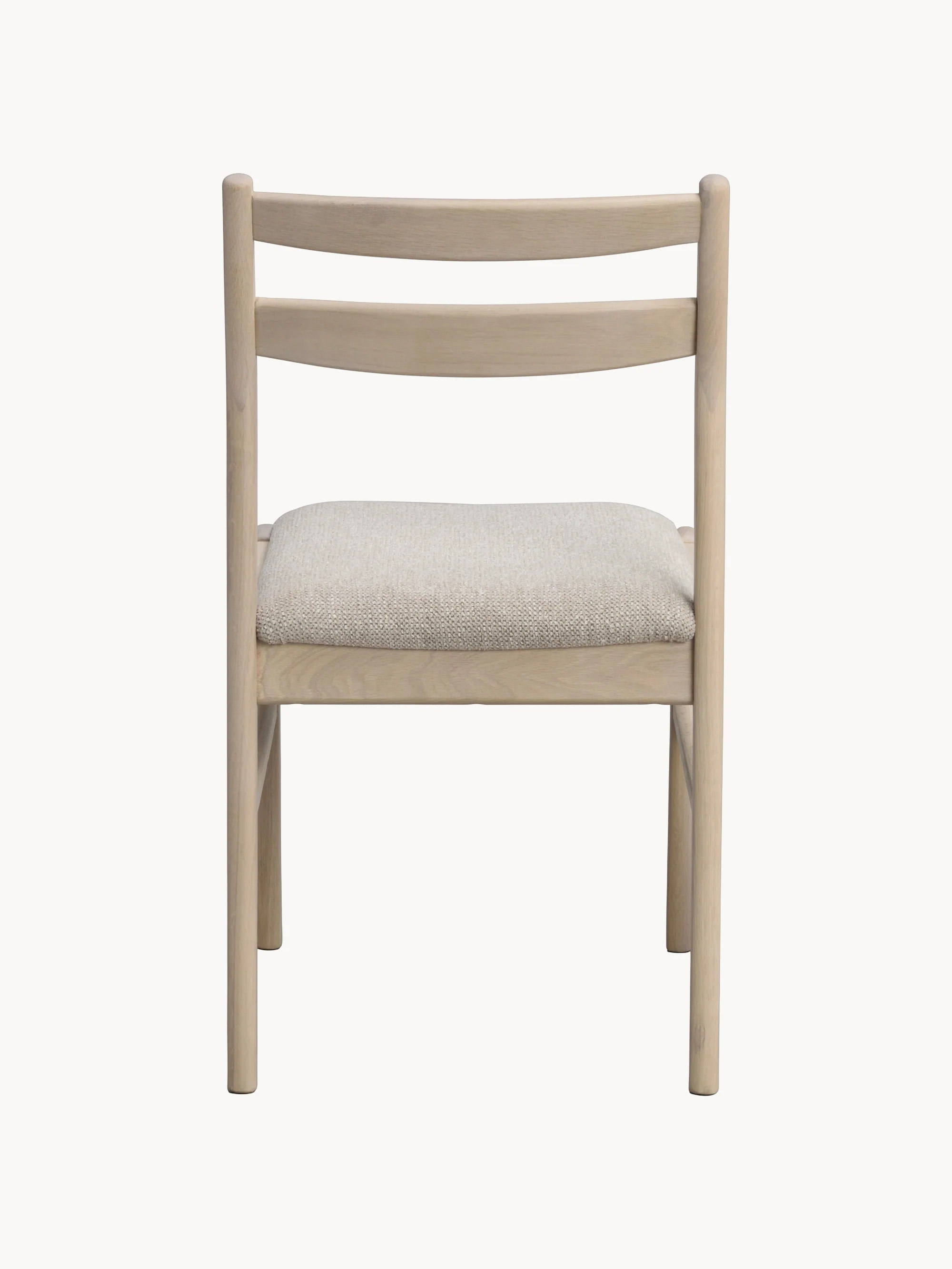 Eikenhouten eetkamerstoelen Kerwin met gestoffeerde zitvlak, 2 stuks