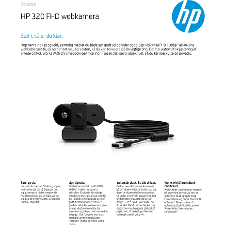 HP 320 Full HD USB-A Webcam