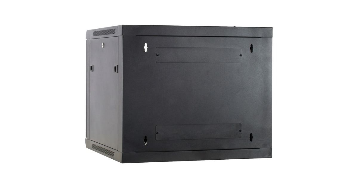 DSI9U wandkast met glazen deur - DS6609 server rack  (Zwart, 600 x 600 x 500mm)