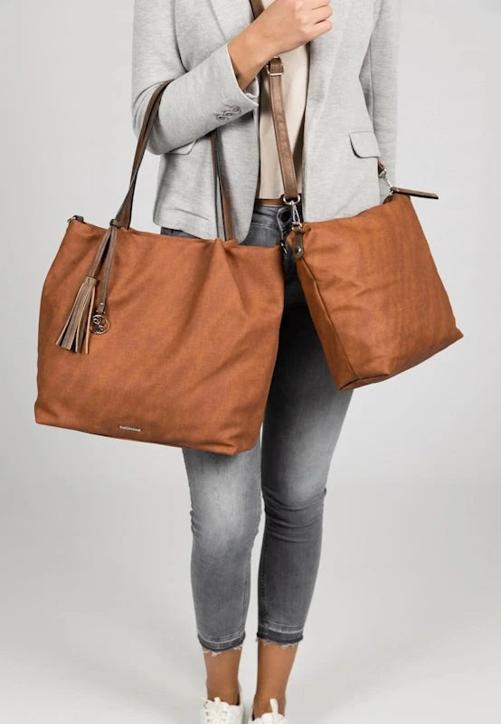 Emily & Noah Elke Bag in Bag Shopper L Cognac