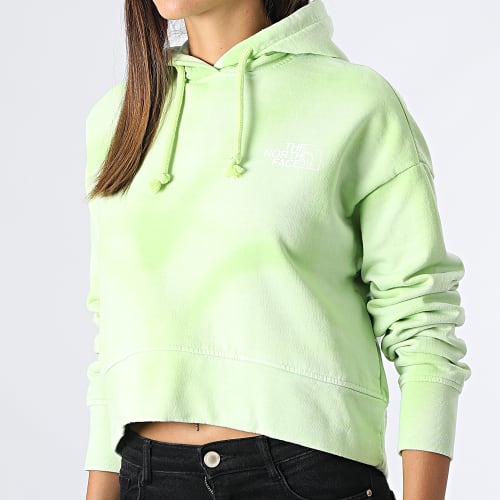 Sweat Capuche Femme Crop A5JA1 Vert Clair