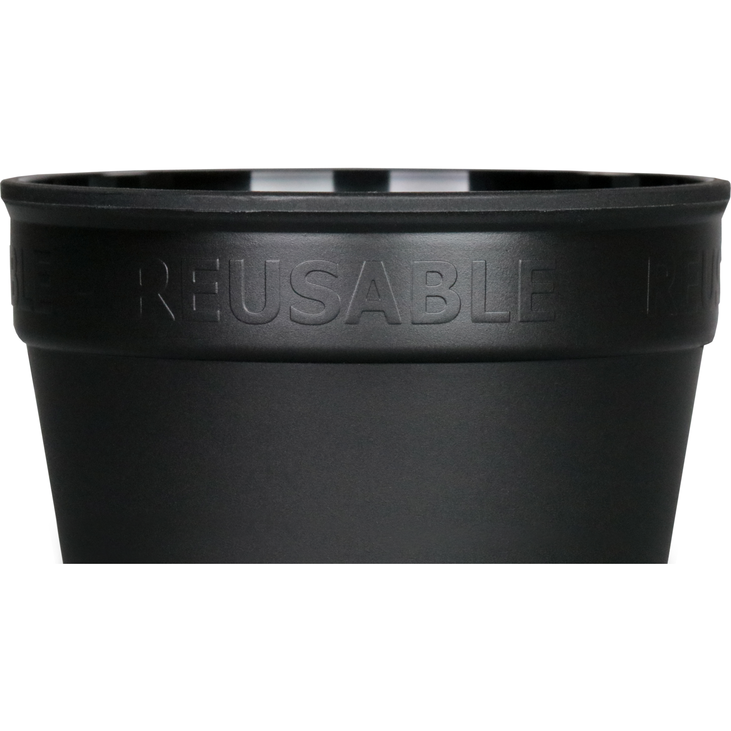 ÖkoCup, Beker, PP, reusable, 150ml, 70mm, zwart