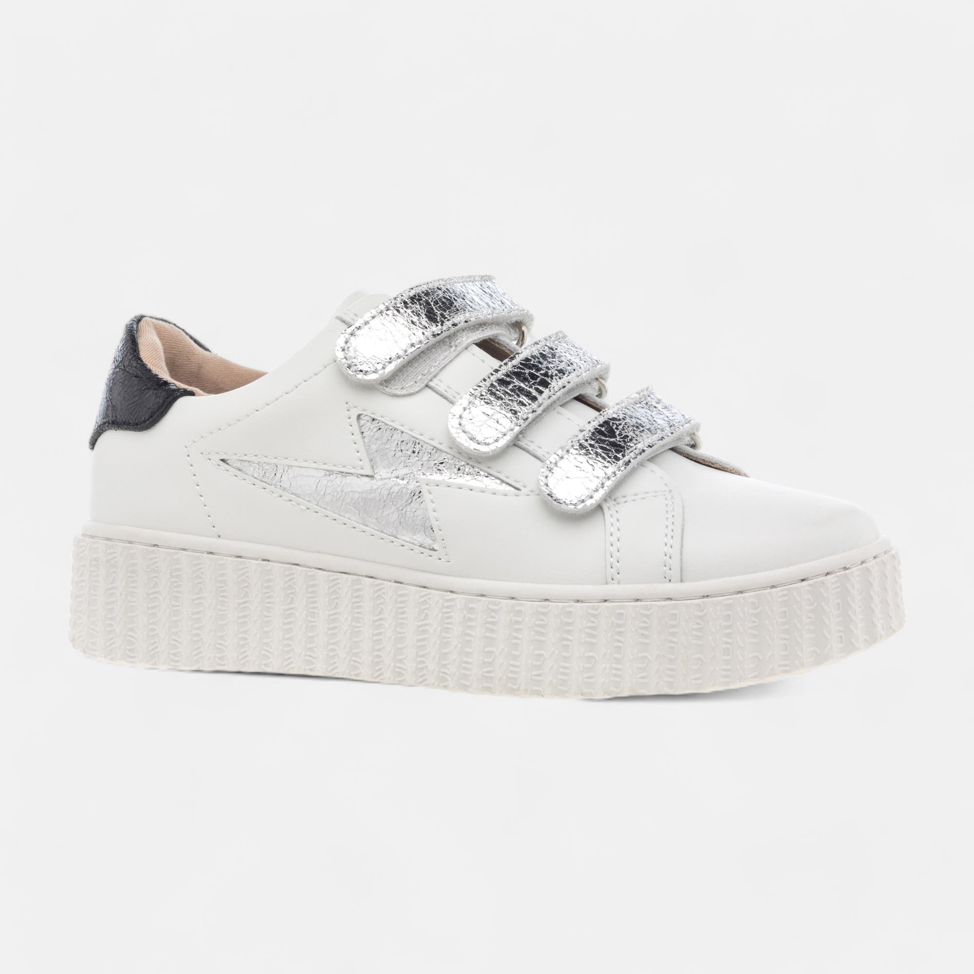Baskets basses Fille argent