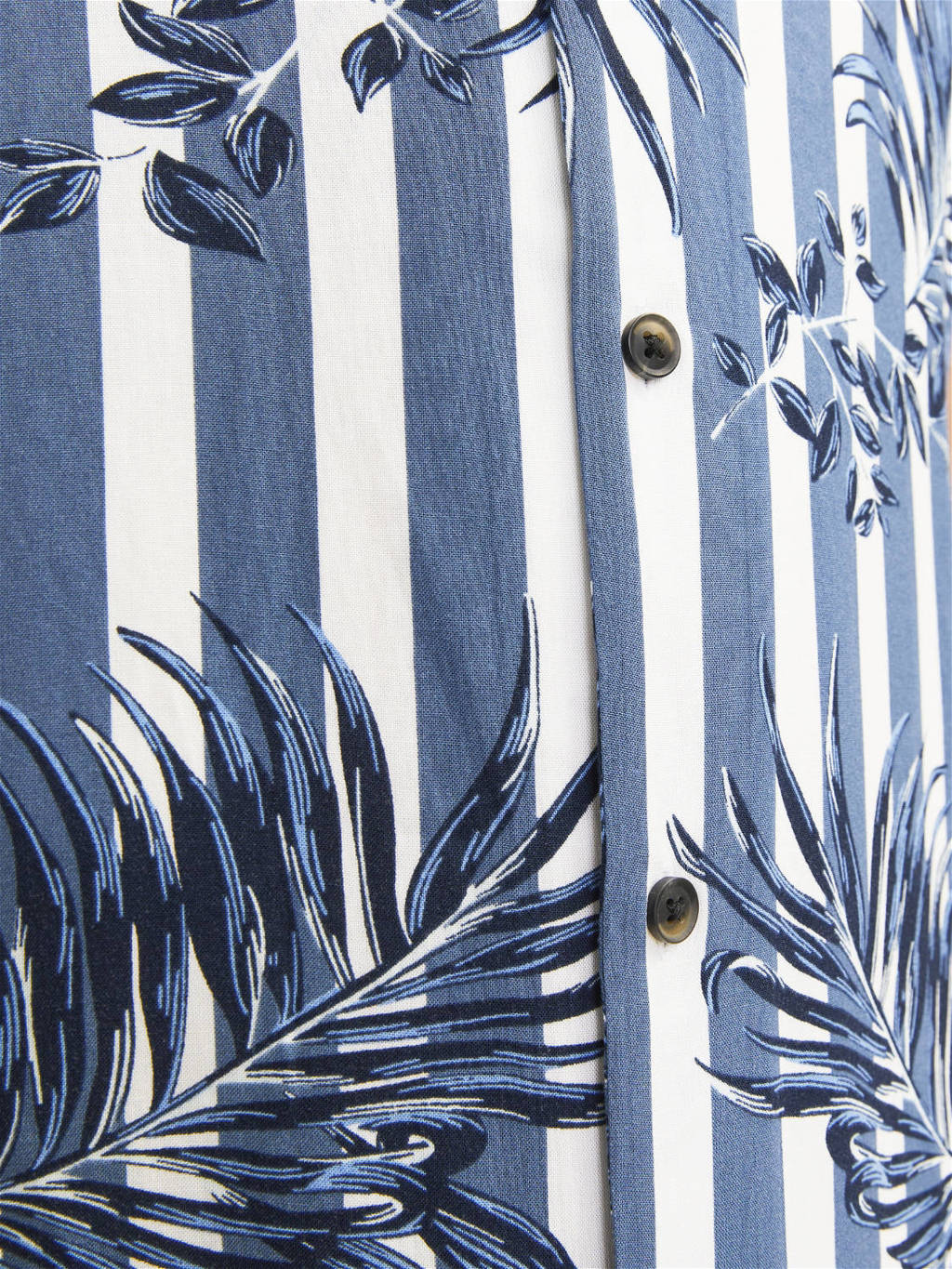 JACK & JONES overhemd JJJEFF RESORT met all over print blauw/wit