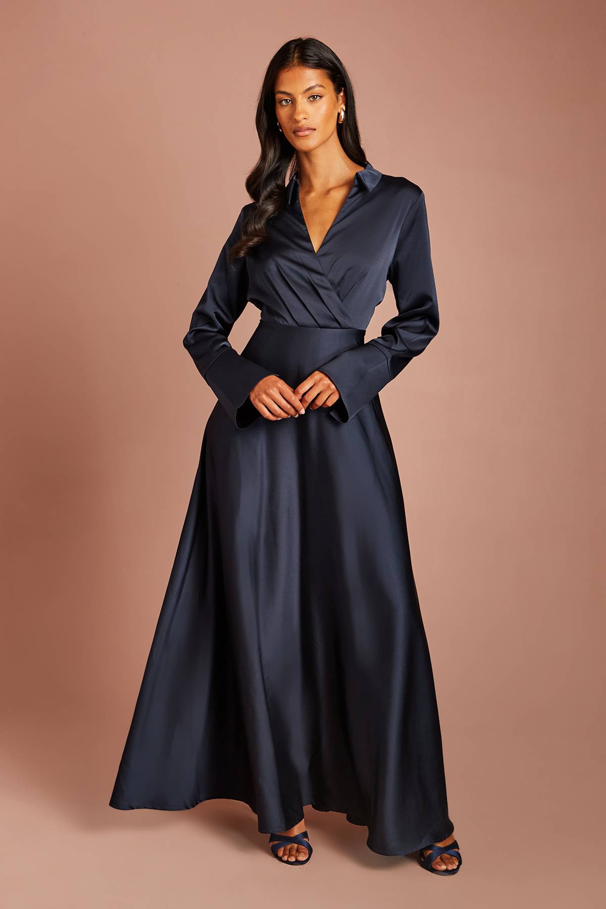 Coast Robe Longue Cache-cœur En Satin Petite Taille