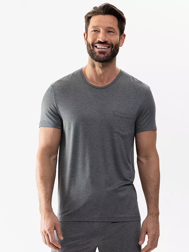 MEY Pyjama T-Shirt JEFFERSON quartz melange grau