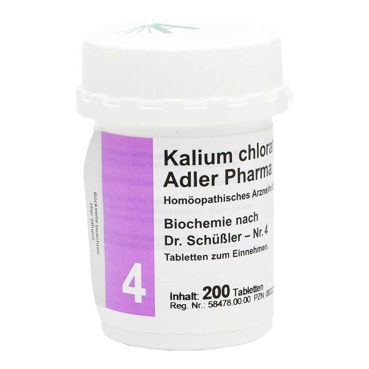 Biochemie Adler 4 Kalium chl, 200 St