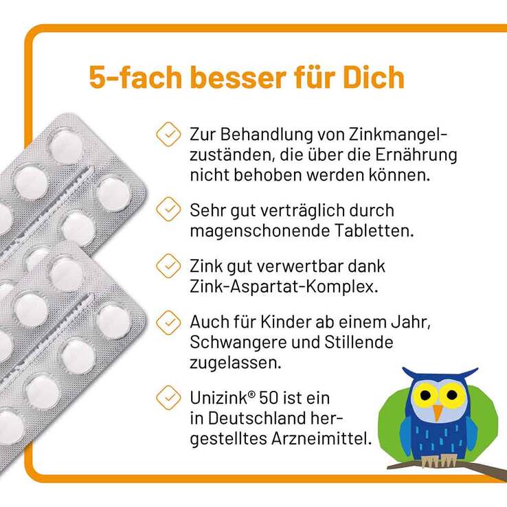 Unizink 50 Tabletten, 20 St