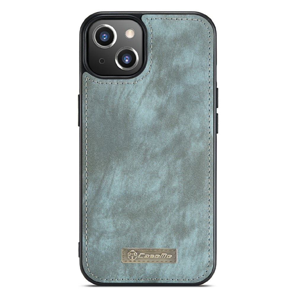 iPhone 13 2in1 Leder Tasche   Magnet Hardcase Karten Etui - Blau