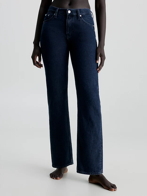 Calça jeans reta de cintura baixa