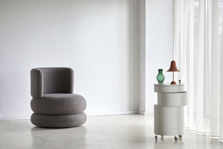 Verpan Pantop Ø18 Portable Table Lamp Matt terracotta