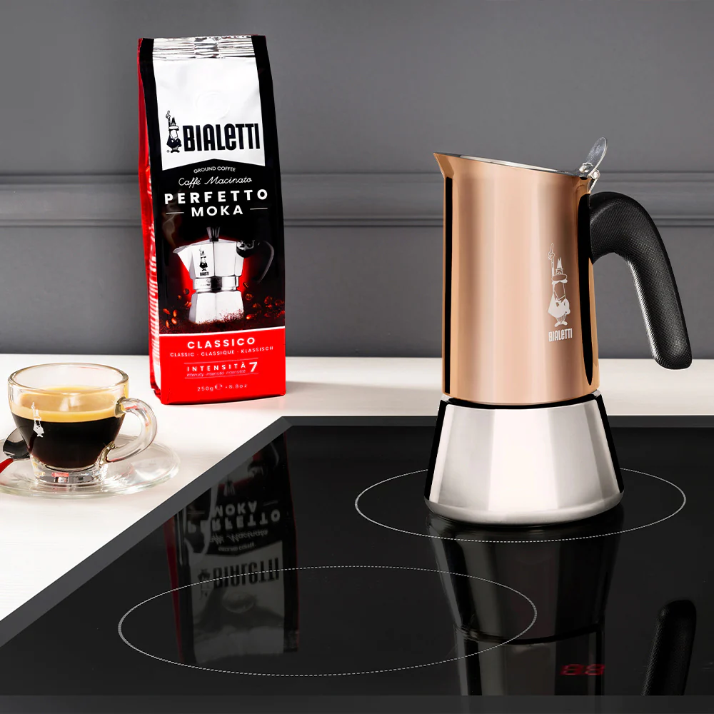 Cafetière induction 6 tasses Venus cuivre en inox Bialetti