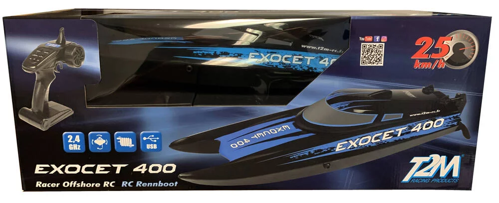 BATEAU RADIOCOMMANDE EXOCET 400