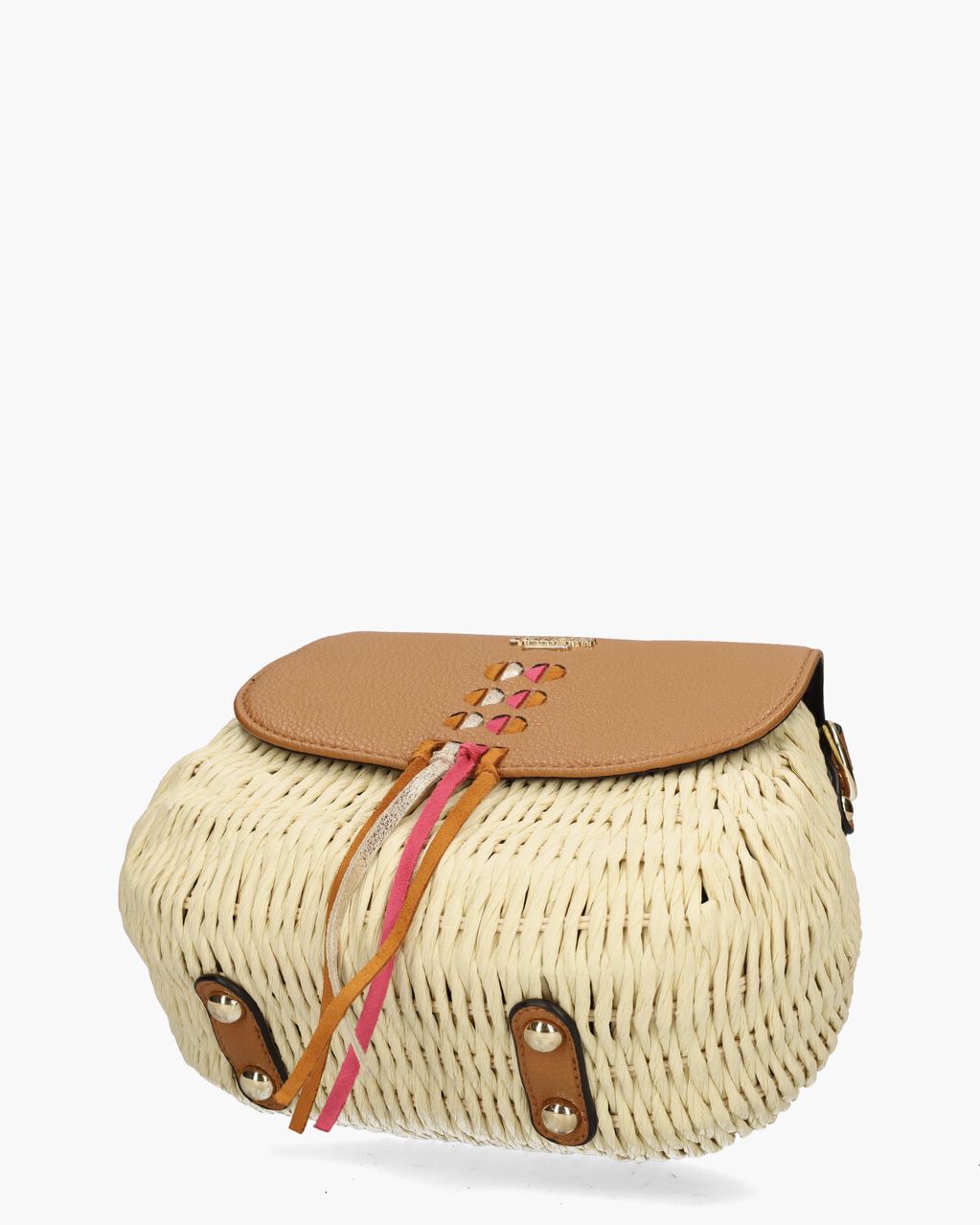 Lollipops Labro Basket Bag Ecru/Cognac Tas