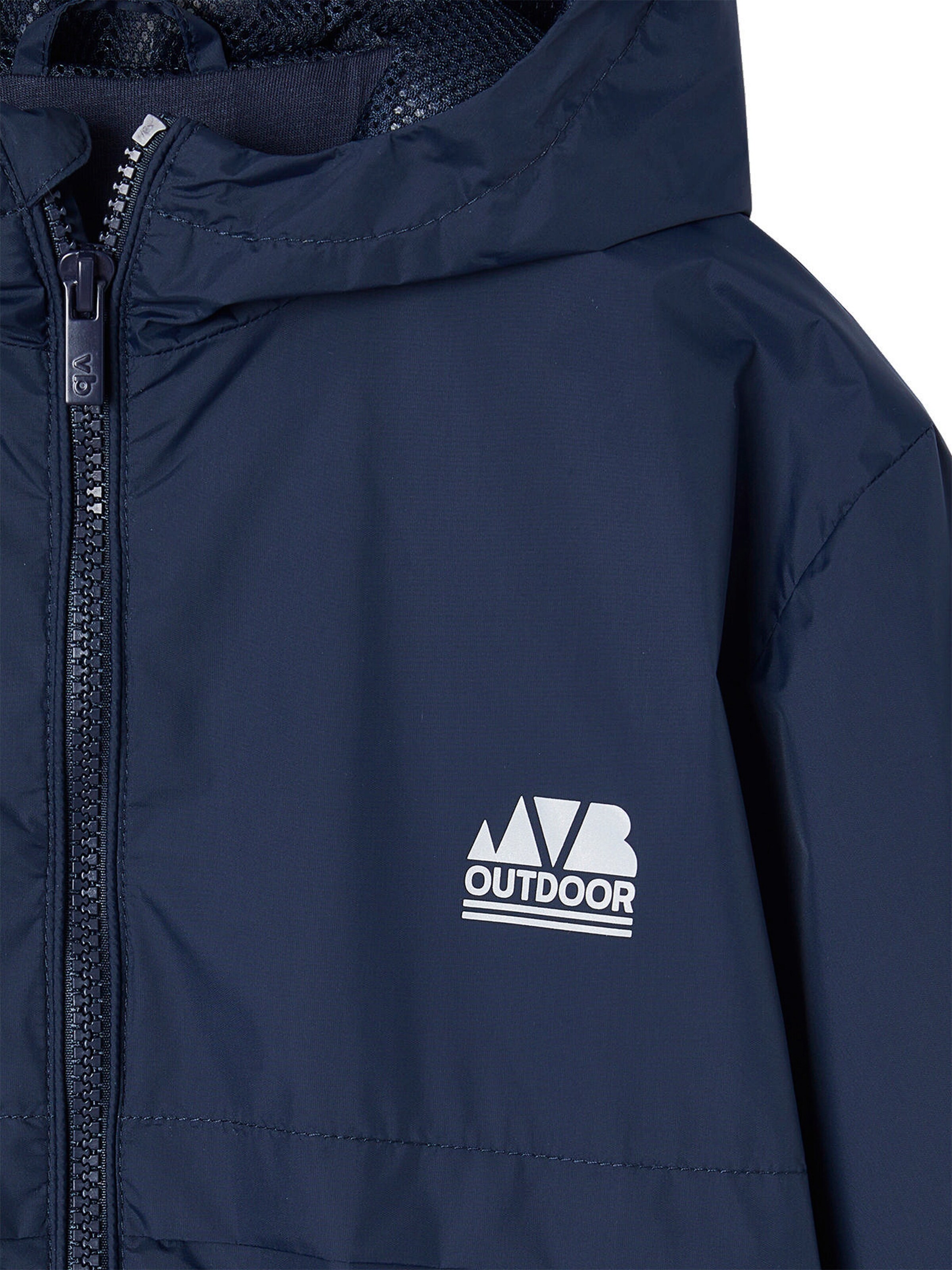 Vertbaudet Jungen Outdoor-Jacke mit Aufbewahrungstasche nachtblau