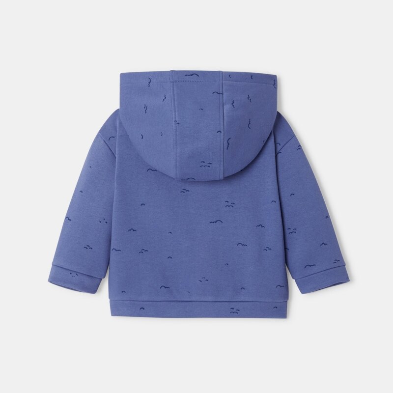 Sweat pressionné à capuche en molleton bleu mixte Absorba Bleu