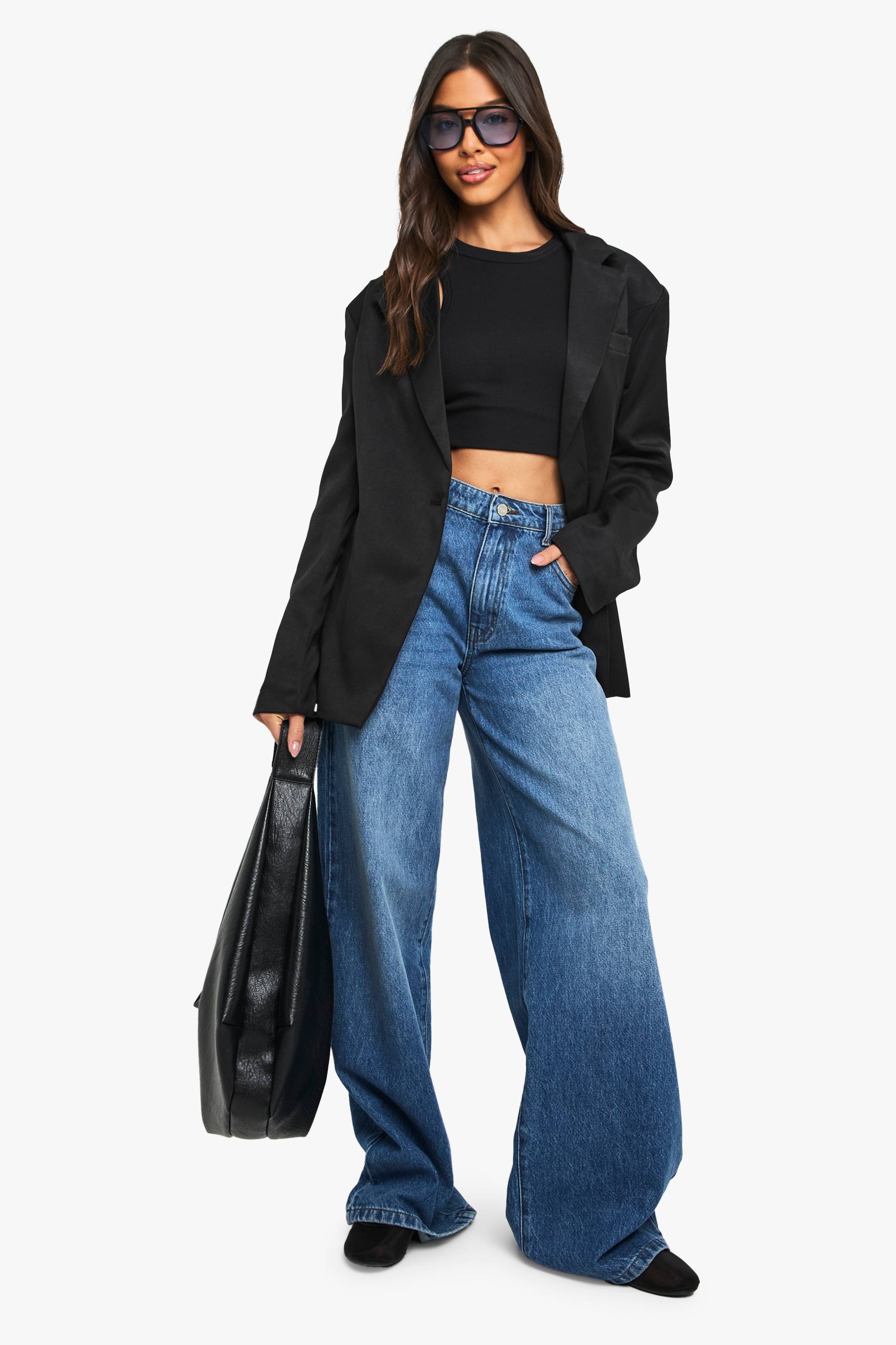 boohoo Blazer tissé sur mesure cintré