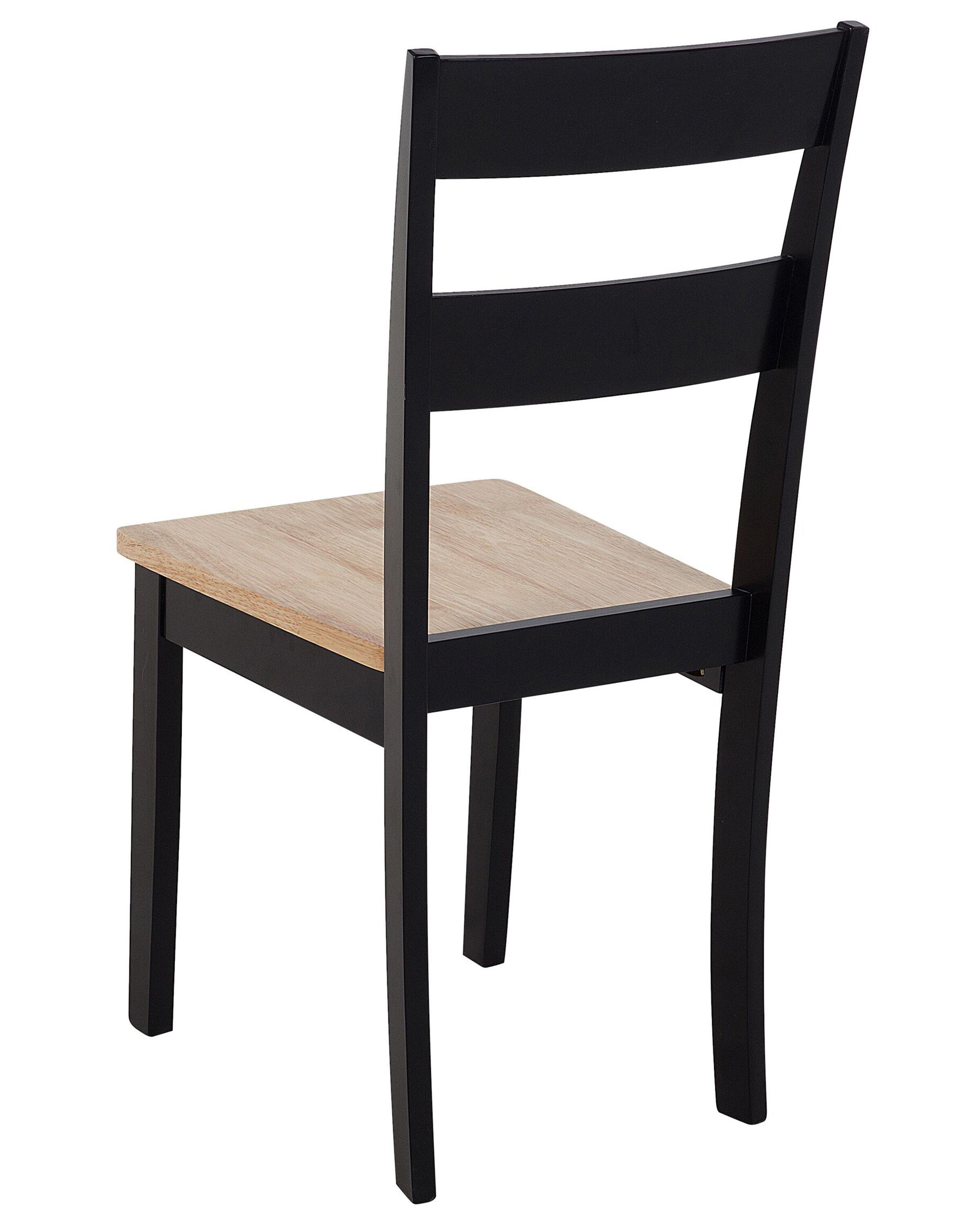 Set van 2 eetkamerstoelen GEORGIA Hout Zwart