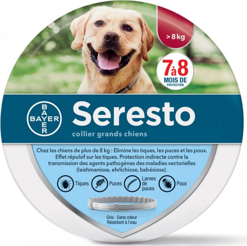 Seresto Teken- En Vlooienband Large - Anti tekenmiddel - per stuk Van 8 Kg