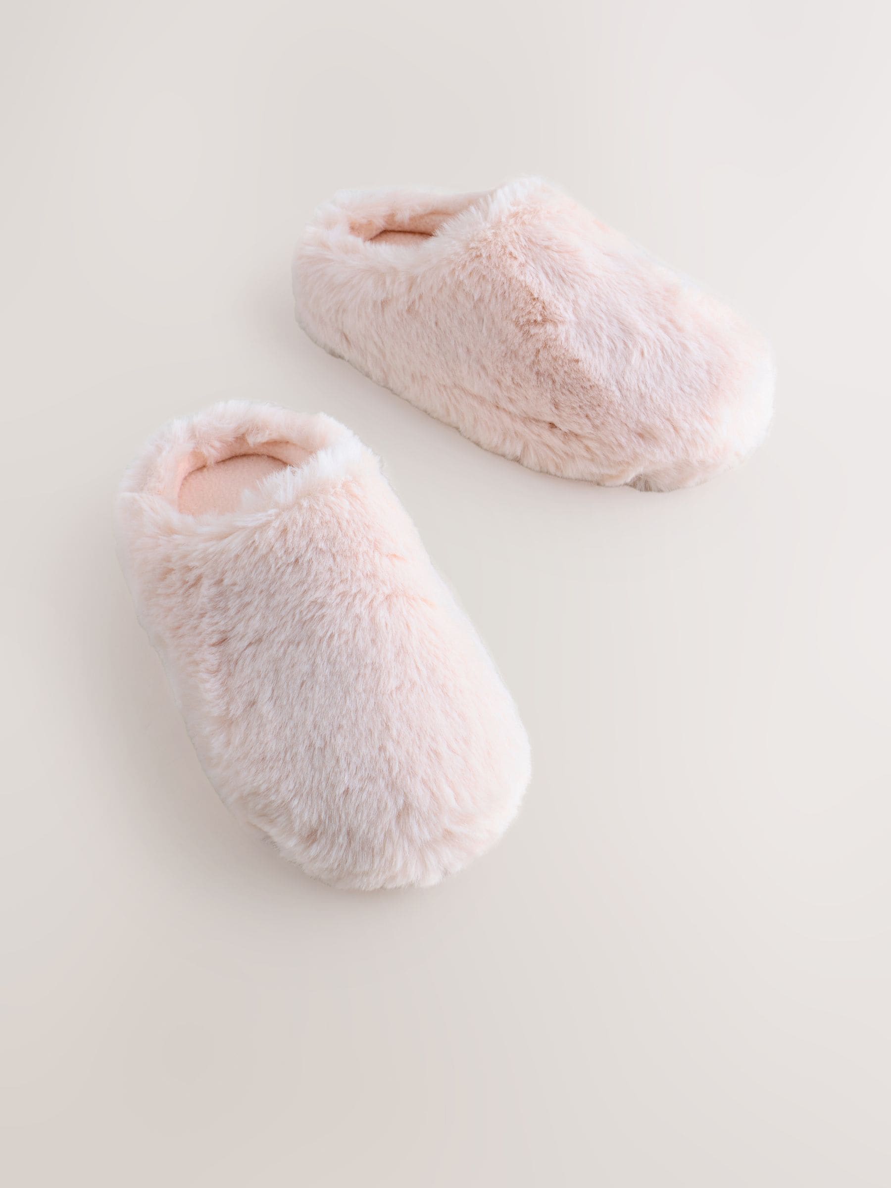 Roze - Pantoffels met imitatiebont