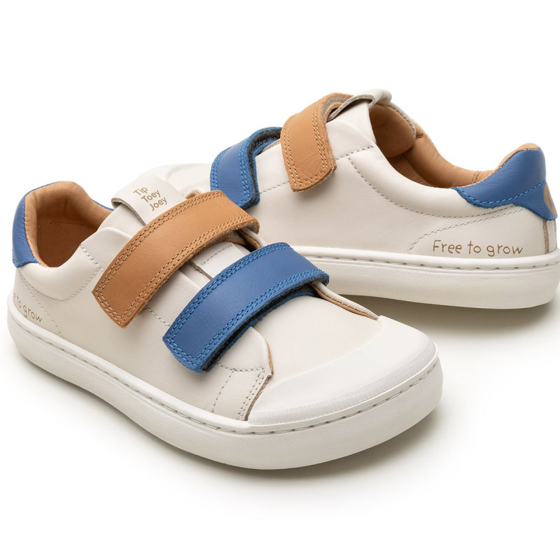 Tip Toey Joey Tip Toey Joey Kidos Sneakers Ramp Play Tapioca Blue Tang Hay